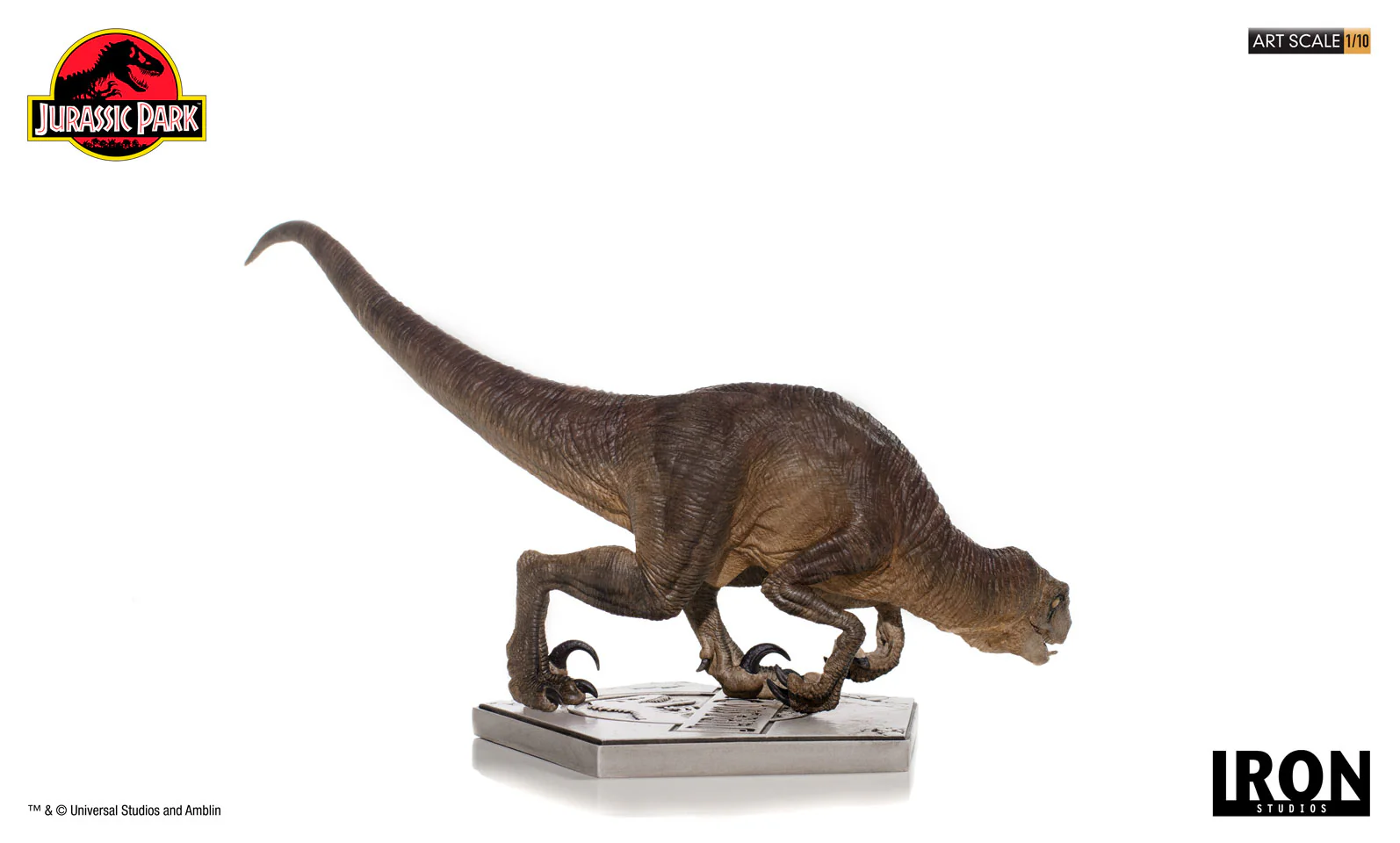 Statue Crouching Velociraptor - Jurassic Park - Art Scale 1/10 - Iron Studios - Image 4