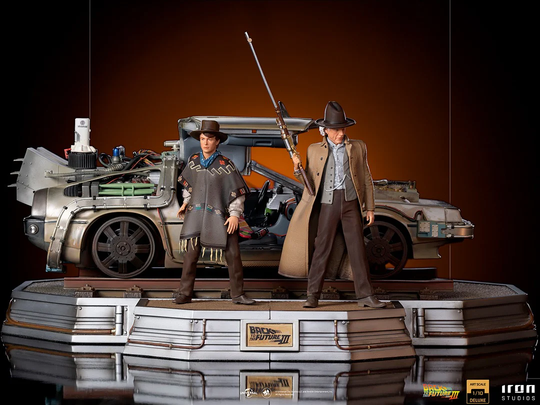 Delorean Full Set Deluxe Back to the Future III Art Scale 1/10 Iron Studios - Image 3