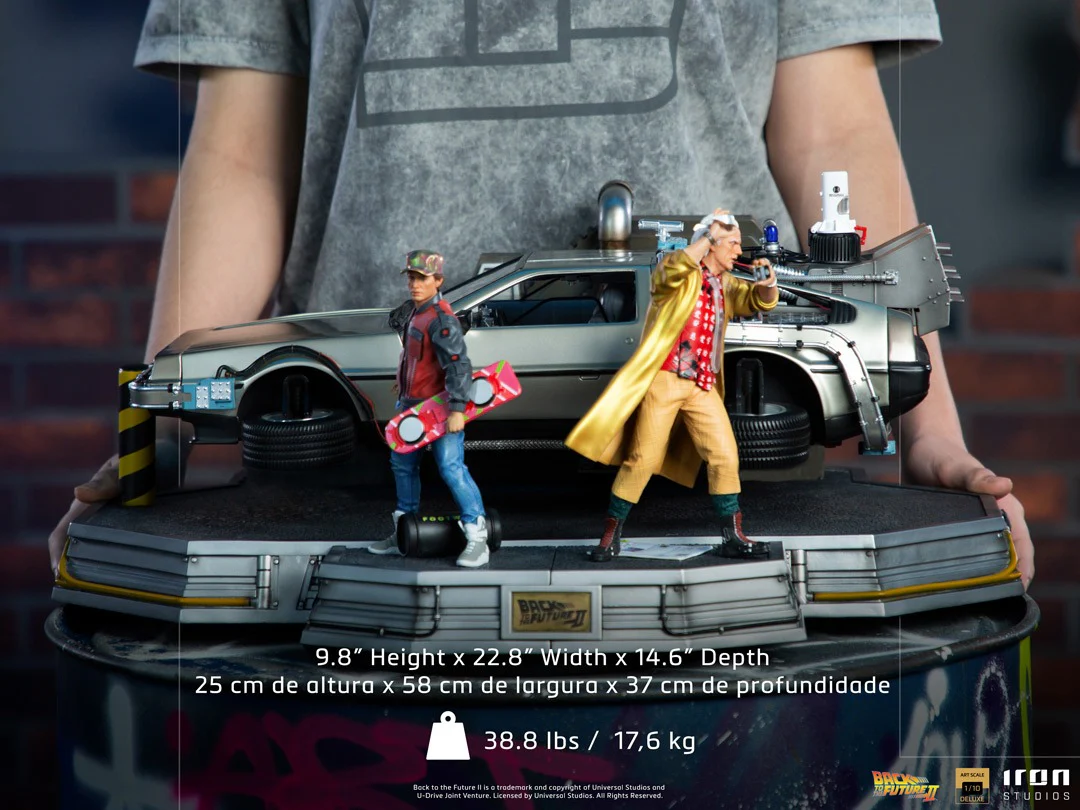 Delorean Full Set Deluxe  Back to the Future II  Art Scale 1/10  Iron Studios - Image 12