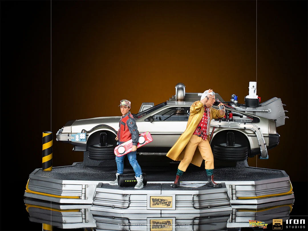 Delorean Full Set Deluxe  Back to the Future II  Art Scale 1/10  Iron Studios - Image 4