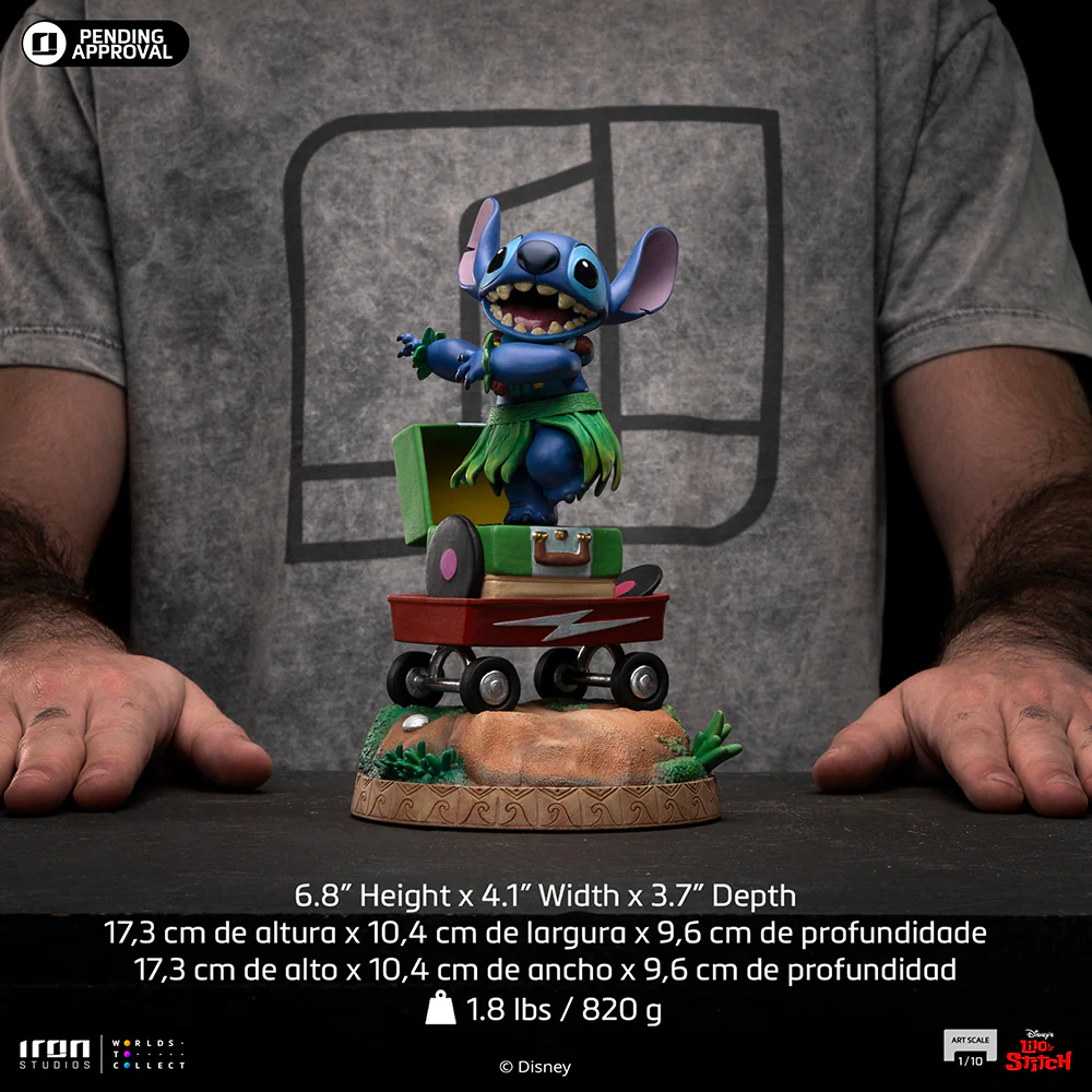 Statue Stitch (Hula Version)  Lilo and Stitch  Art Scale 1/10  Iron Studios - Image 5