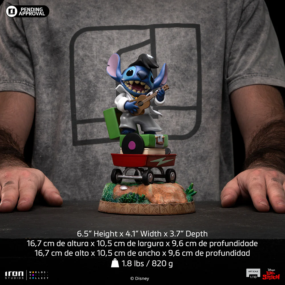 Statue Stitch (King of Rock Version) Lilo and Stitch Art Scale 1/10 Iron Studios - Image 5