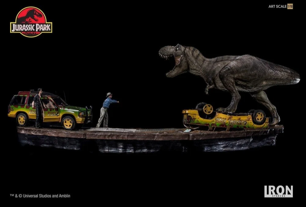 Statue T-Rex Attack - BDS - Art Scale - 1/10 - Jurassic Park - Set A/B - Iron Studios - Image 3
