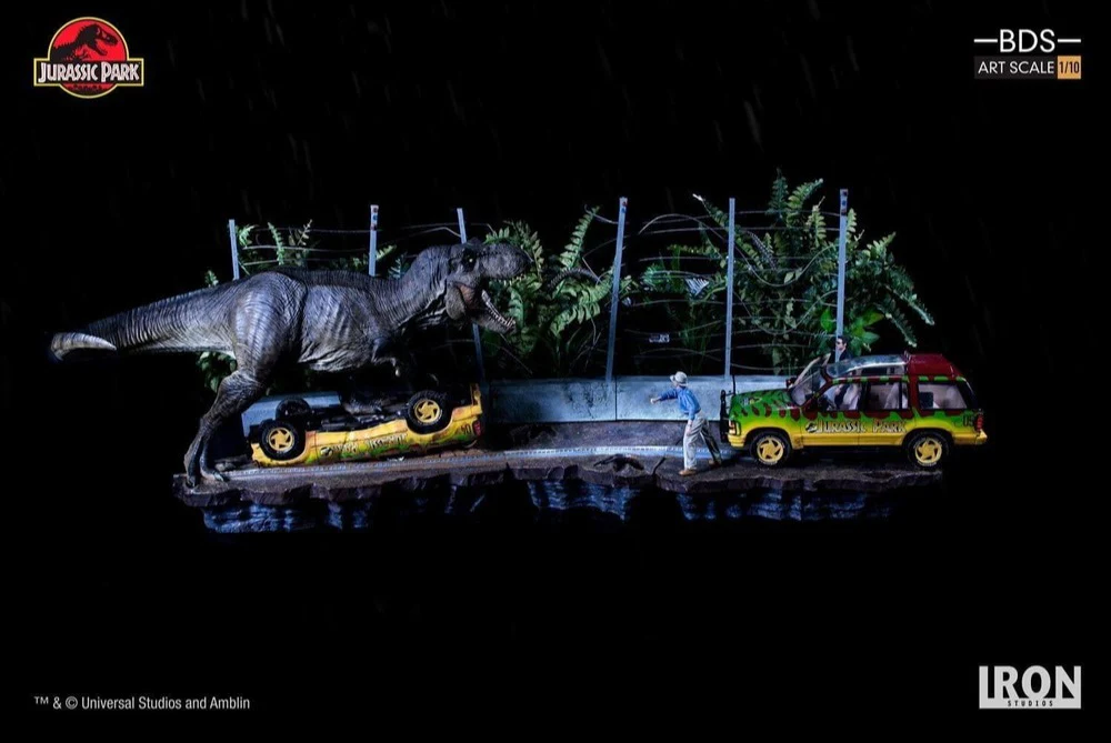 Statue T-Rex Attack - BDS - Art Scale - 1/10 - Jurassic Park - Set A/B - Iron Studios - Image 4