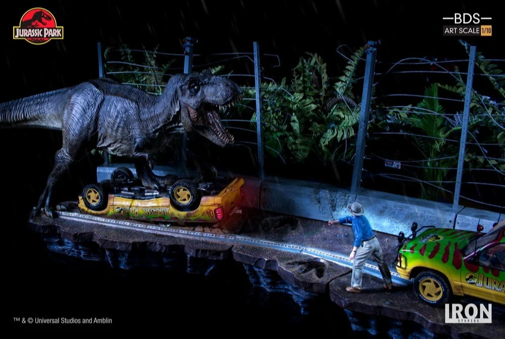 Statue T-Rex Attack - BDS - Art Scale - 1/10 - Jurassic Park - Set A/B - Iron Studios - Image 5