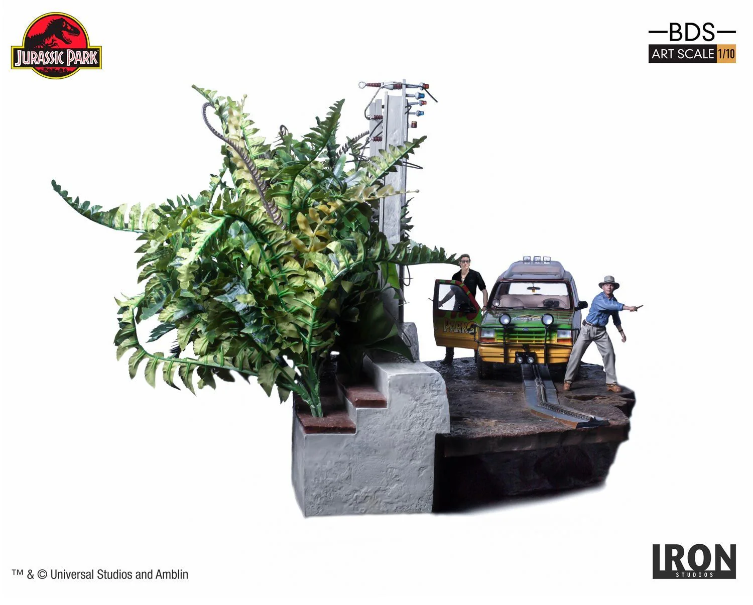Statue T-Rex Attack - Jurassic Park (SET B) - BDS Art Scale 1/10 - Iron Studios - Image 3